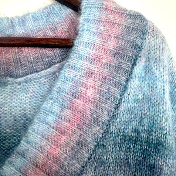 a.n.a‎ Women's Size L Long Sleeve V-Neck Color Block Chain Knit Sweater - Picture 8 of 15